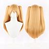 Amano Ririsa Cosplay Wig 2.5 Dimensional Seduction 65cm Blonde Clip Ponytails Heat Resistant Synthetic Hair Anime Wigs + Wig Cap