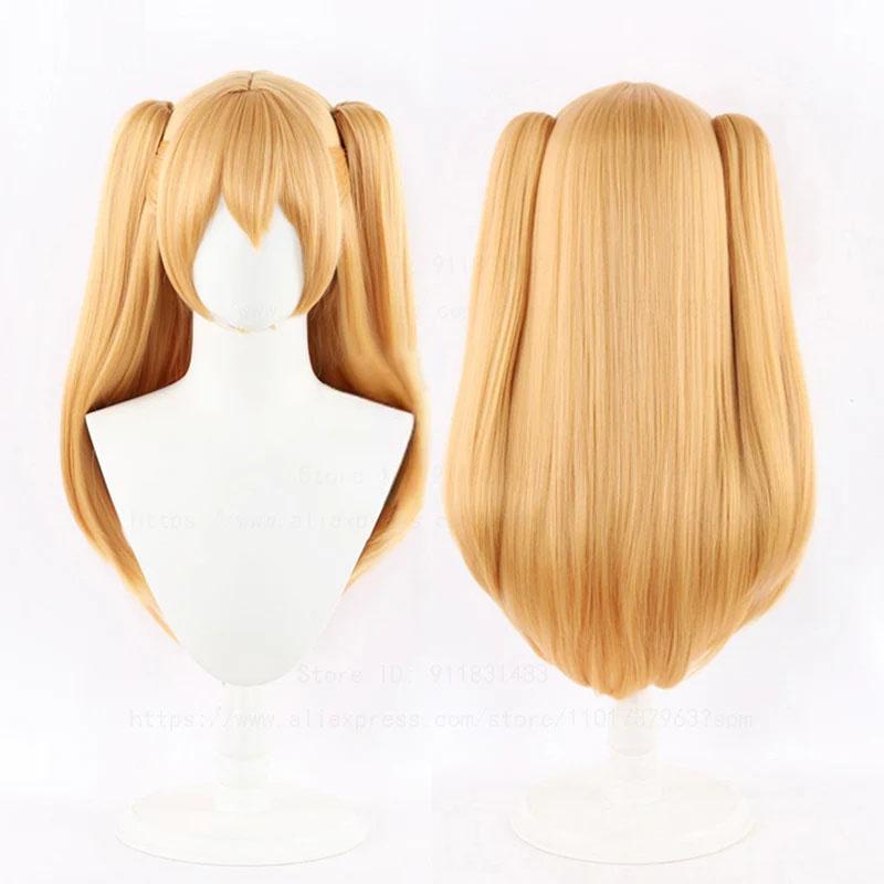 Парик для косплея Amano Ririsa 2.5 Dimensional Seduction 65 см Blonde Clip Ponytails Термостойкие синтетические волосы Аниме-парики + шапочка для парика