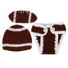 Новорожденный ребенок шапочка штаны бейсбольный костюм фото реквизит шляпы наряды коричневый 0?3 месяца