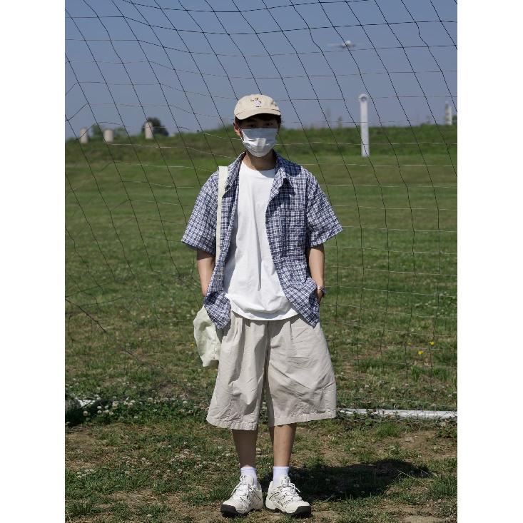 Летняя новая клетчатая рубашка мужская рубашка в стиле ретро с коротким рукавом в американском стиле японская рубашка куртка