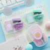Портативный мини-степлер и набор скрепок для бумаги Macaron для офисных принадлежностей