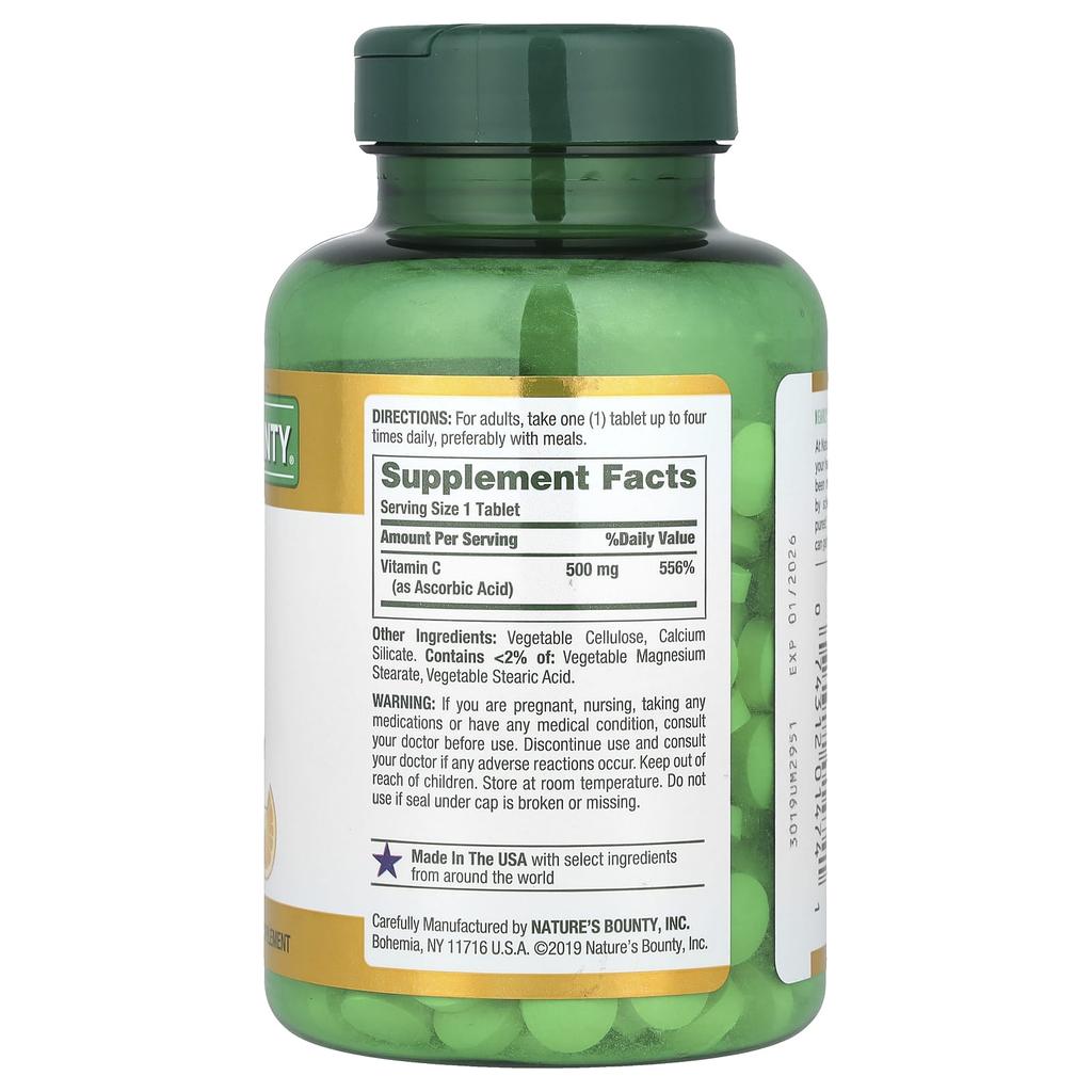 Nature'S Bounty, Vitamin C, 500 Mg, 250 Tablets