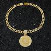 New Iced Out Justice Scale Pendant Necklace Alloy Gold Plated Full Rhinestone Cuban Chain Hip Hop Lawyer Attorney Symbol Jewelry