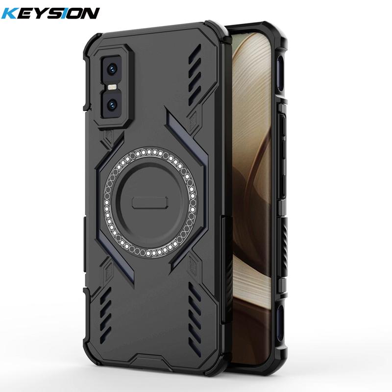 KEYSION Полый чехол с теплоотводом для Infinix GT 30 Pro 5G TPU+PC Магнитное охлаждение Ударопрочный чехол для телефона для Infinix GT 30