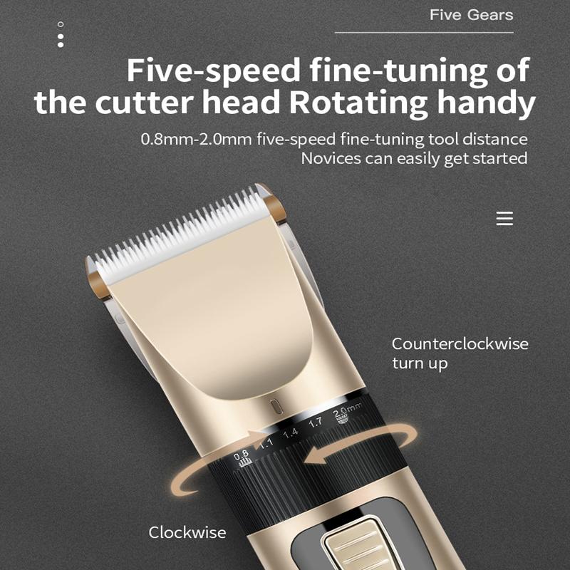 Профессиональный электрический парикмахерский набор, электрическая машинка для стрижки волос, бритва, ножницы для стрижки волос с легкой головкой, перезаряжаемая машина для стрижки волос для мужчин