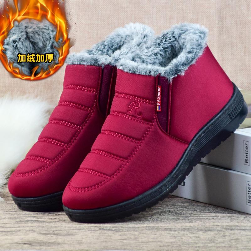Winter Women's Cotton Shoes Piled and Thickened Beijing Cloth Shoes Women's Soft-soled Old Walking Shoes Warm Cotton Shoes