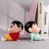 Crayon Shin-Chan Phone Holder Kawaii Anime Desktop Ornaments Cartoon Watching TV Phone Support Cute Doll Decorations Toy Gifts