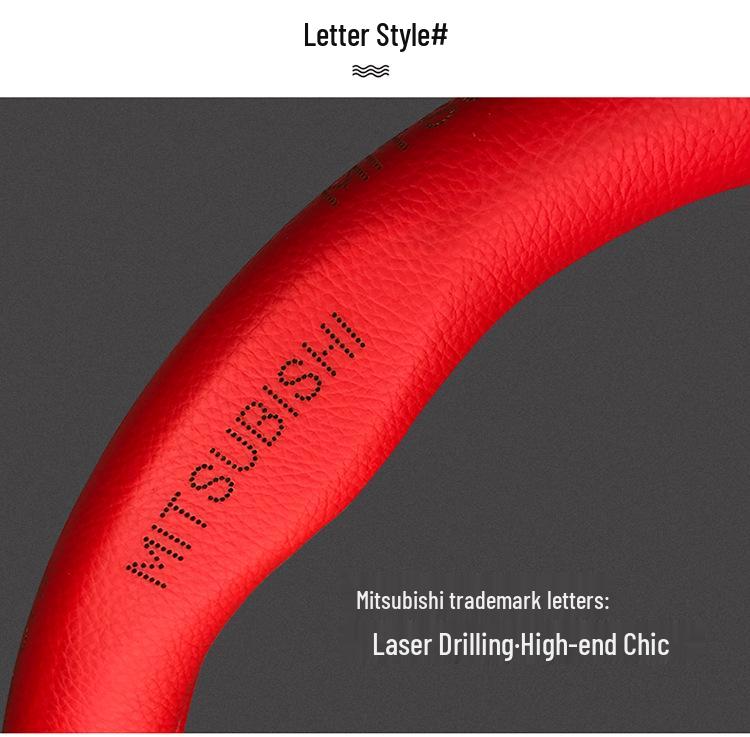 Замшевая кожаная оплетка рулевого колеса для Mitsubishi: Outlander, ASX, Eclipse, Pajero Sport, Lancer