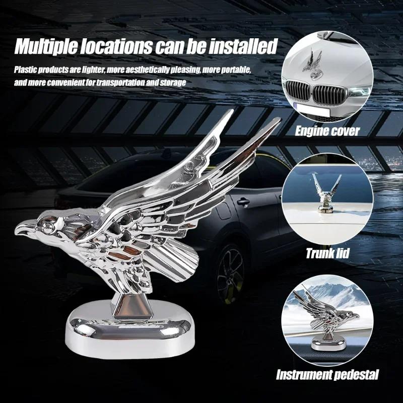 Car Eagle Emblem Ornament Decoration Engine Hood 3D Eagle Emblem Modification Badge Logos Exterior Decor Accessories