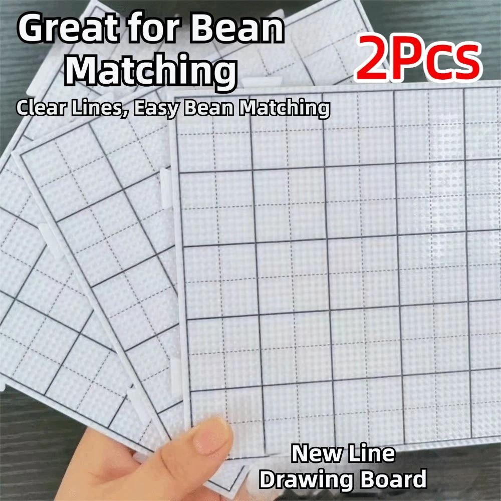 2Pcs with Black Line Fuse Beads Pegboards Thicken Hama Beads Template Pixel Puzzle