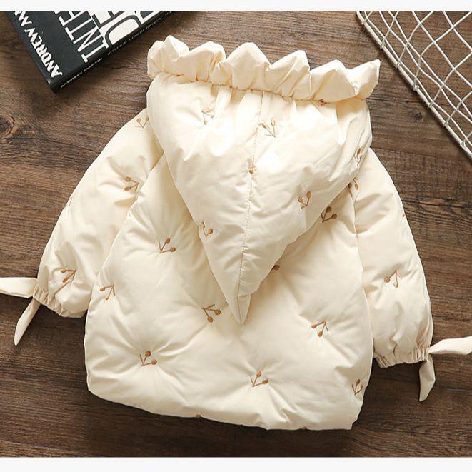 Стильное зимнее хлопковое пальто для девочек от 1 до 4 лет - плотная, теплая верхняя одежда