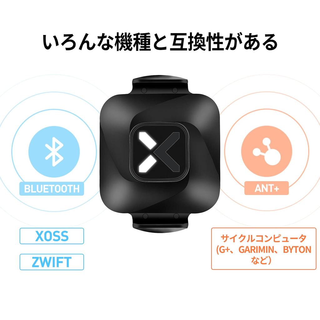 XOSS Gen2 GPS Cycling Computer with VORTEX Cadence Wireless USB IPX7 Bluetooth for Bicycles and Road Includes Japanese Instruction Manual G+ Sensor,