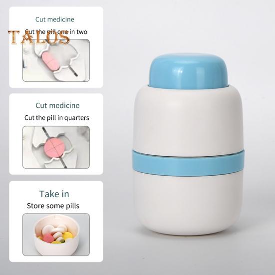 Резак для таблеток с отсеком для хранения. Точное позиционирование. Разделитель таблеток. Режущие инструменты. Многофункциональное портативное устройство для хранения таблеток в дорожных капсулах 2 в 1.