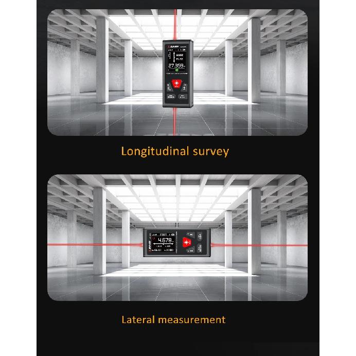 SW-DR/DG Series 2 Way Laser Measure Meter Rangefinder Red/Green Laser Distance Meter 60M/100M Digital Rechargeable Range Finder
