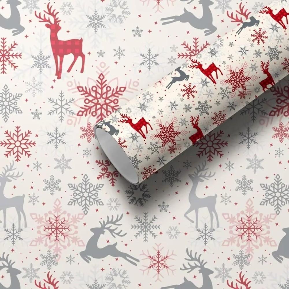 Versatile Santa Claus Christmas Wrapping Paper Christmas Trees Elk Gift Wrapping Paper Gift Box Paper Christmas Party