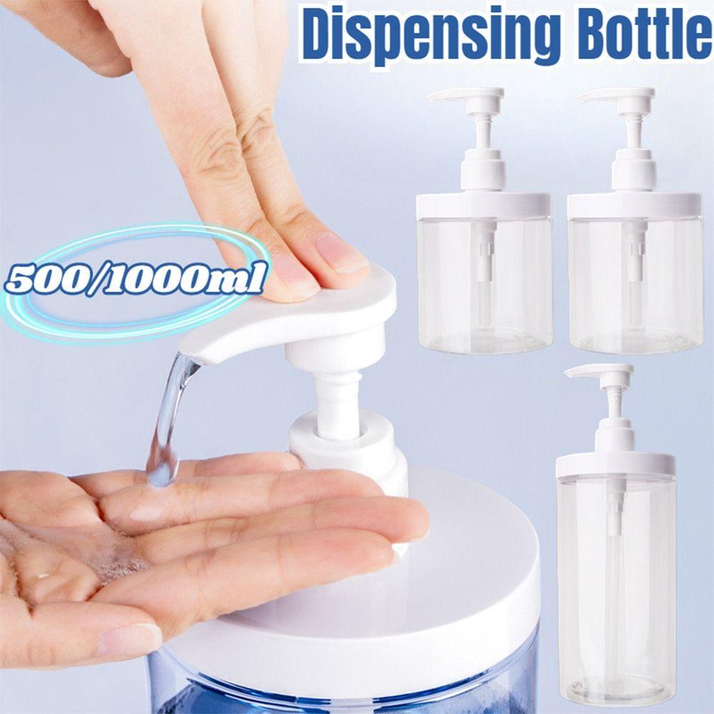 Large Capacity Pump Bottle Dispenser PET Shampoo Lotion Container Durable Press Bottle  Shower Gel