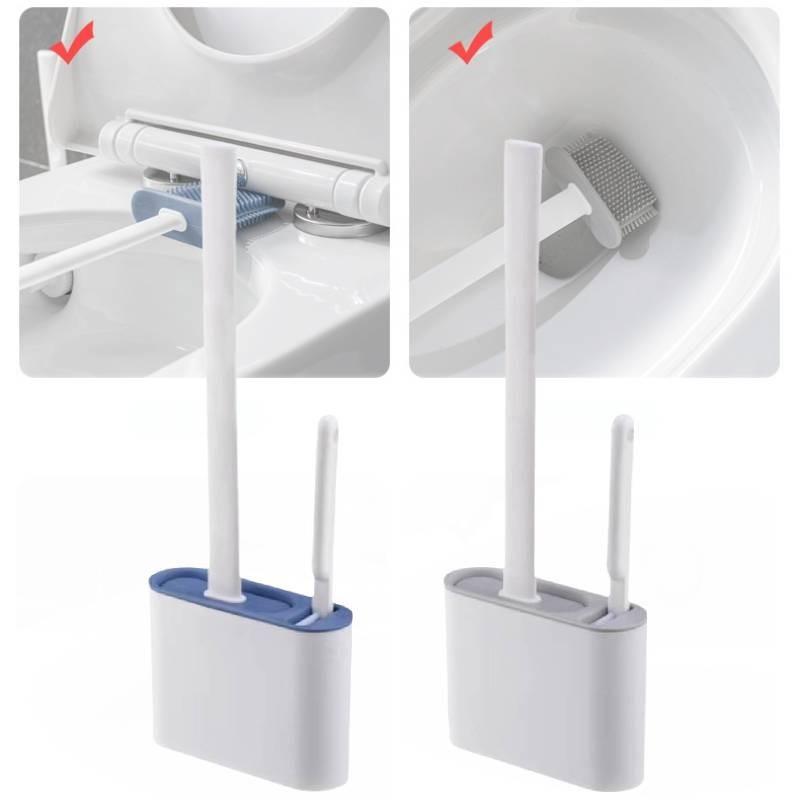 Высококачественная силиконовая туалетная щетка, настенная, не требует сверления для легкой установки