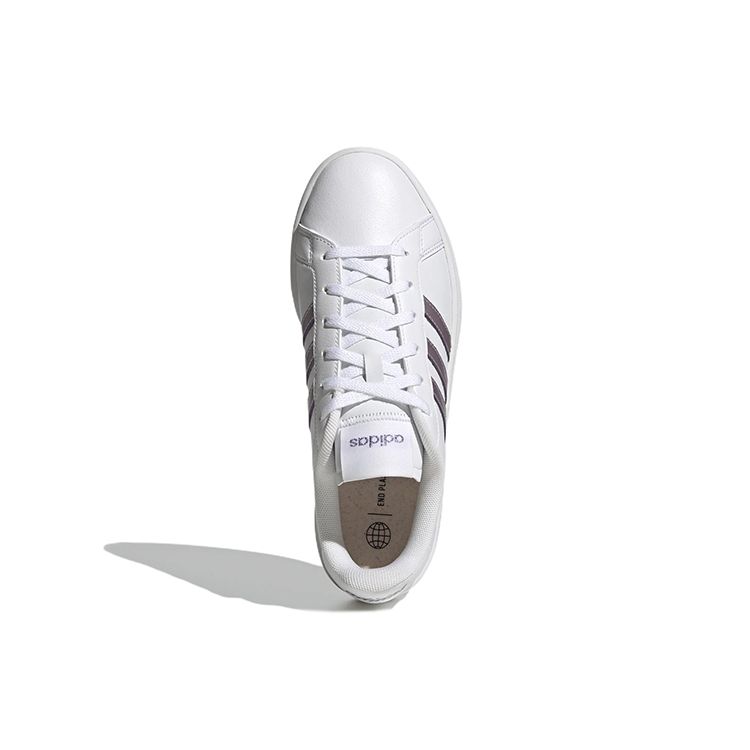 Adidas Grand Court Beyond White Matte Purple Metallic Женские кроссовки Cloud-White GW9247