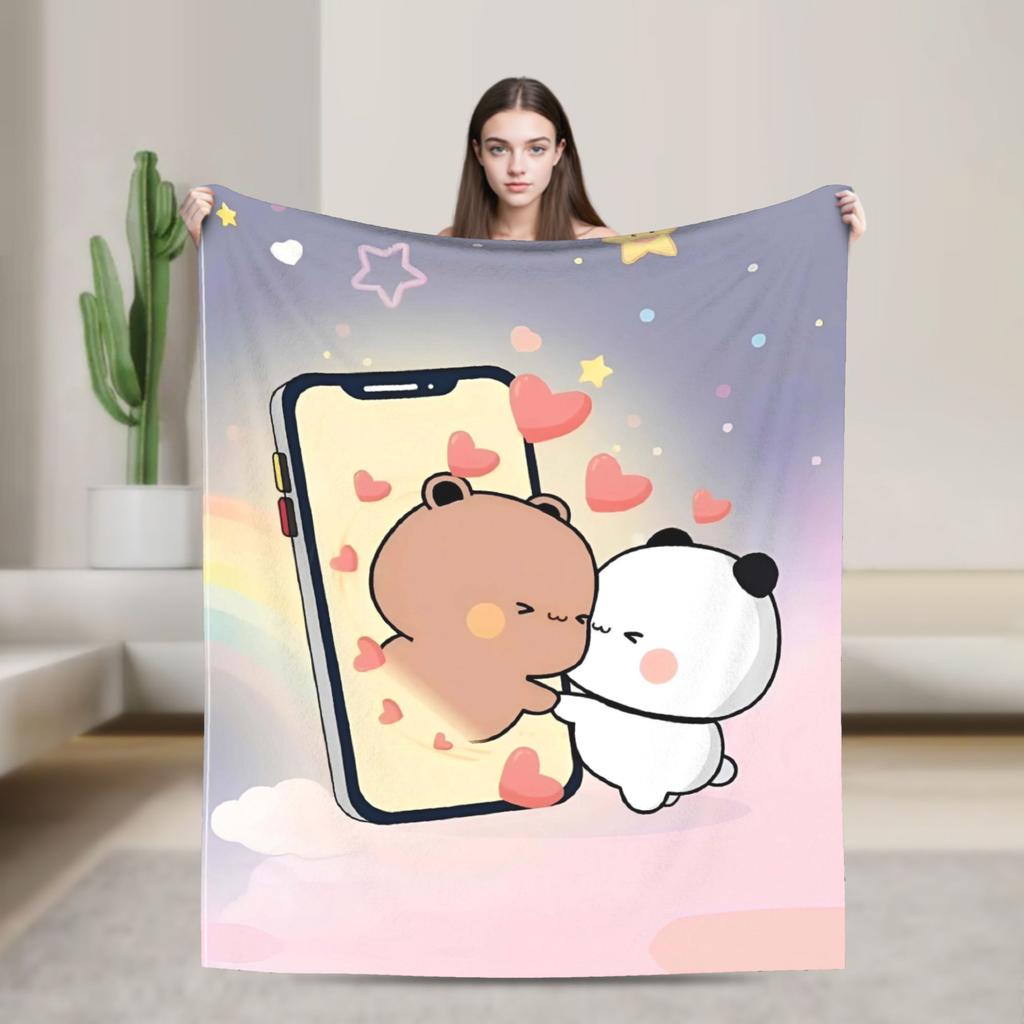 Bubu Dudu Blankets Super Soft Graphic Plush Throw Blanket For Kids Adult Home Decor Flannel Bedspread Bed Cover