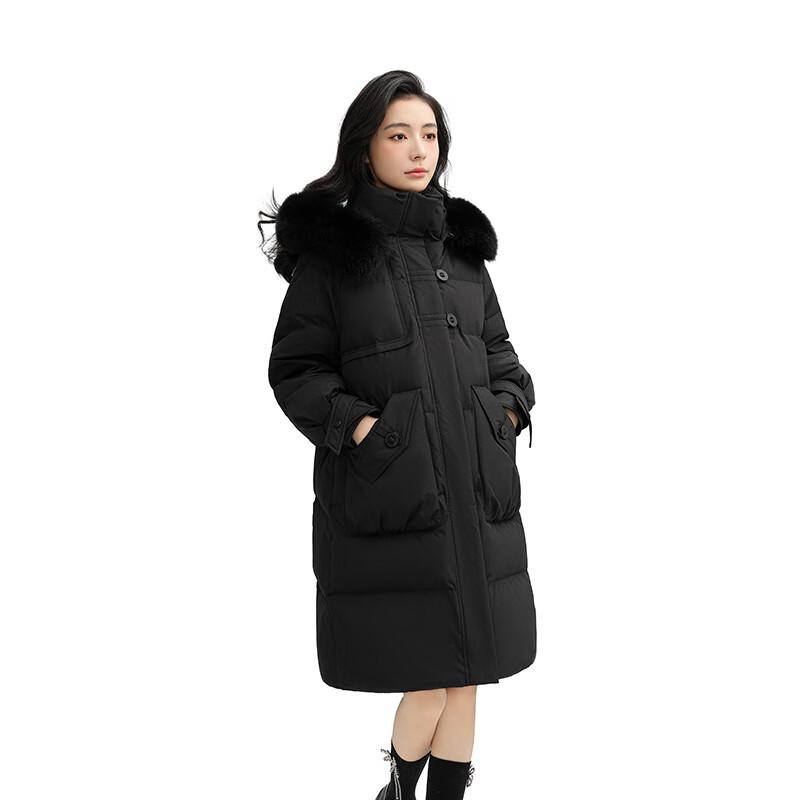 Yaya Женский длинный пуховик с капюшоном YE3B630965L