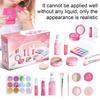 10Pcs Kids Makeup Kit for Girls Pretend Play Cosmetic Set with Eyeshadow Palette Lipstick Mirror More Washable