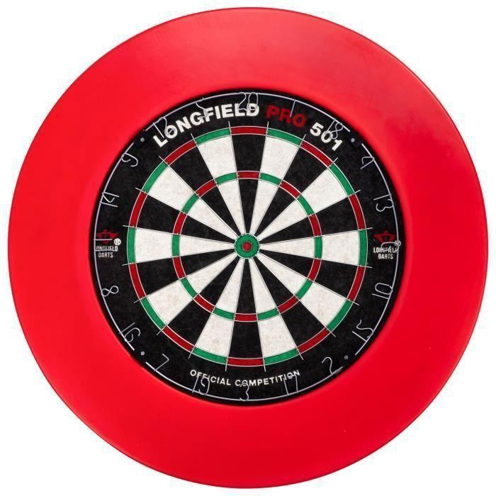 Complete Dart Set - ENGELHART - PRO 501 Sisal Dartboard - 6 Nickel Darts 22 Gr - Protective Ring