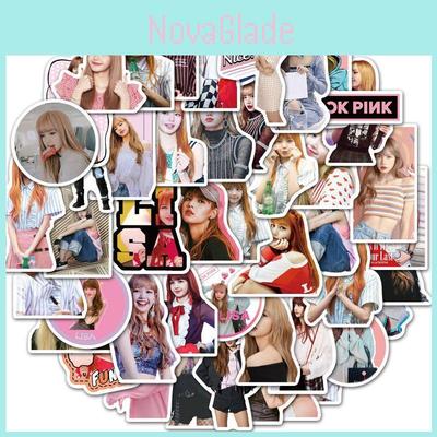Яркая коллекция из 50 наклеек Blackpink с Лисой для индивидуальных DIY-декор-проектов