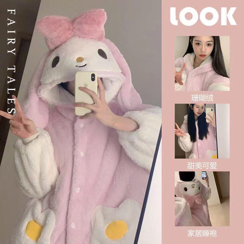 Men's and Women's Fall and Winter Sports and Leisure Warm TV Blanket Premium Women's Plush Soft Robe Fluffy Warm Fluffy Bathrobe Robe Long Robe