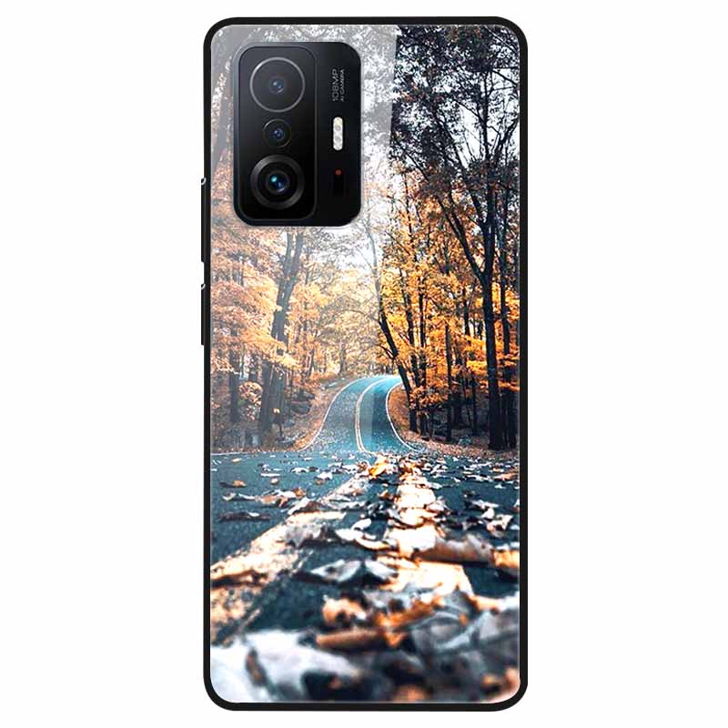 Закаленное Стекло Чехол Для Xiaomi 11T Чехол 6.67 Крутой Бампер Жесткий Стеклянный Чехол Для Xiaomi 11T Pro Чехол Mi 11T Pro Mi11T Capa Оболочки