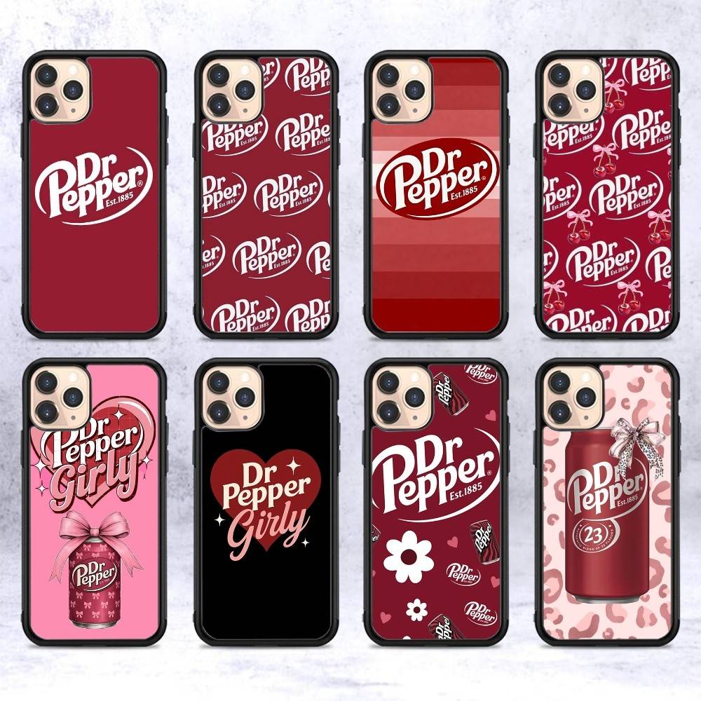 Чехол для телефона Dr Pepper (бренд газированных напитков) для iPhone 16 Pro Max 15 14 Plus 14 13 12 11 17, задняя крышка из PC+TPU