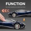 Модель спортивного автомобиля Pagani Huayra Dinastia в масштабе 1/18, литой металлический, модель гоночного автомобиля, симуляция звука и света, детская игрушка, подарок