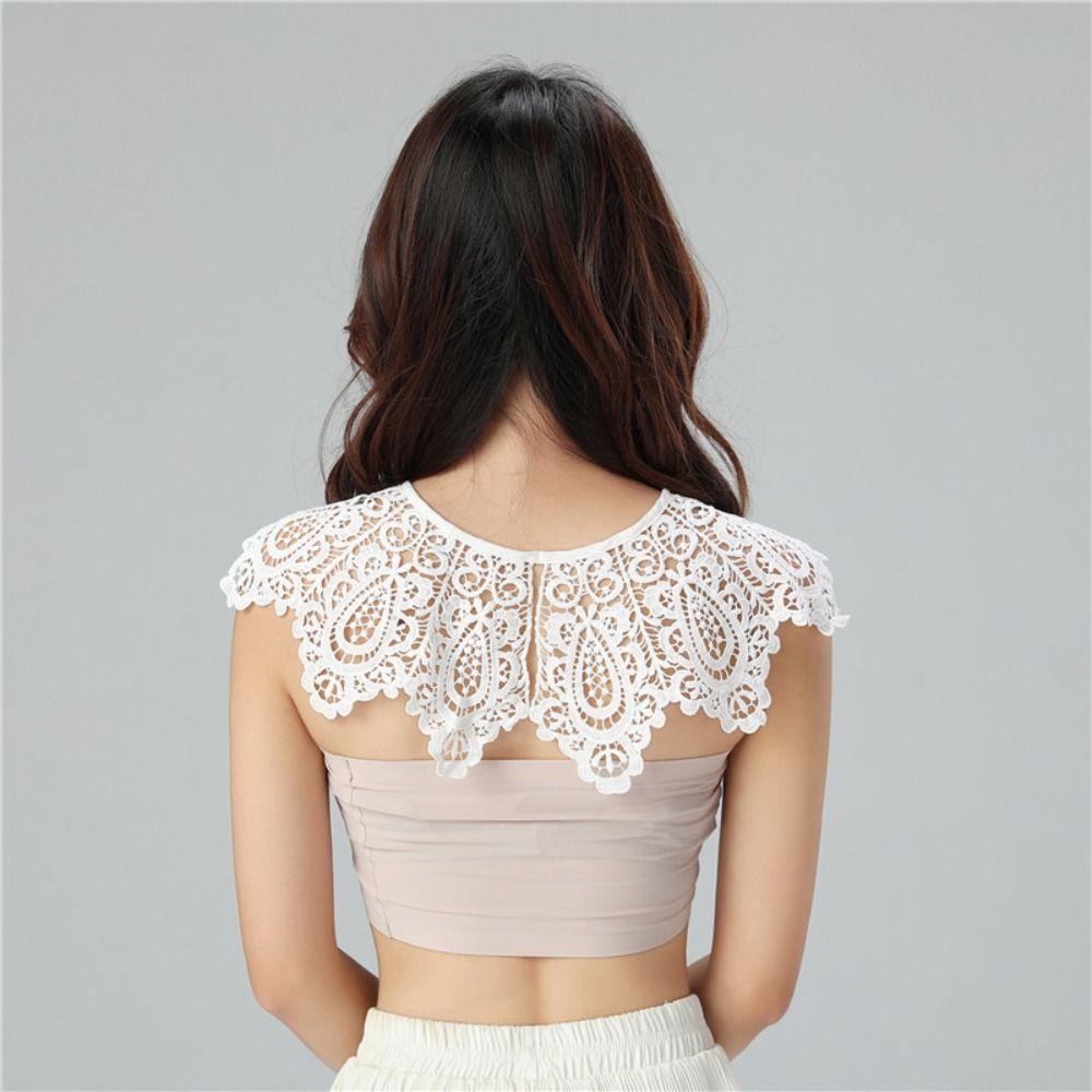 Detachable Fake Collar White Shawl Decoration Fashion Neck Tie Accessory  Women