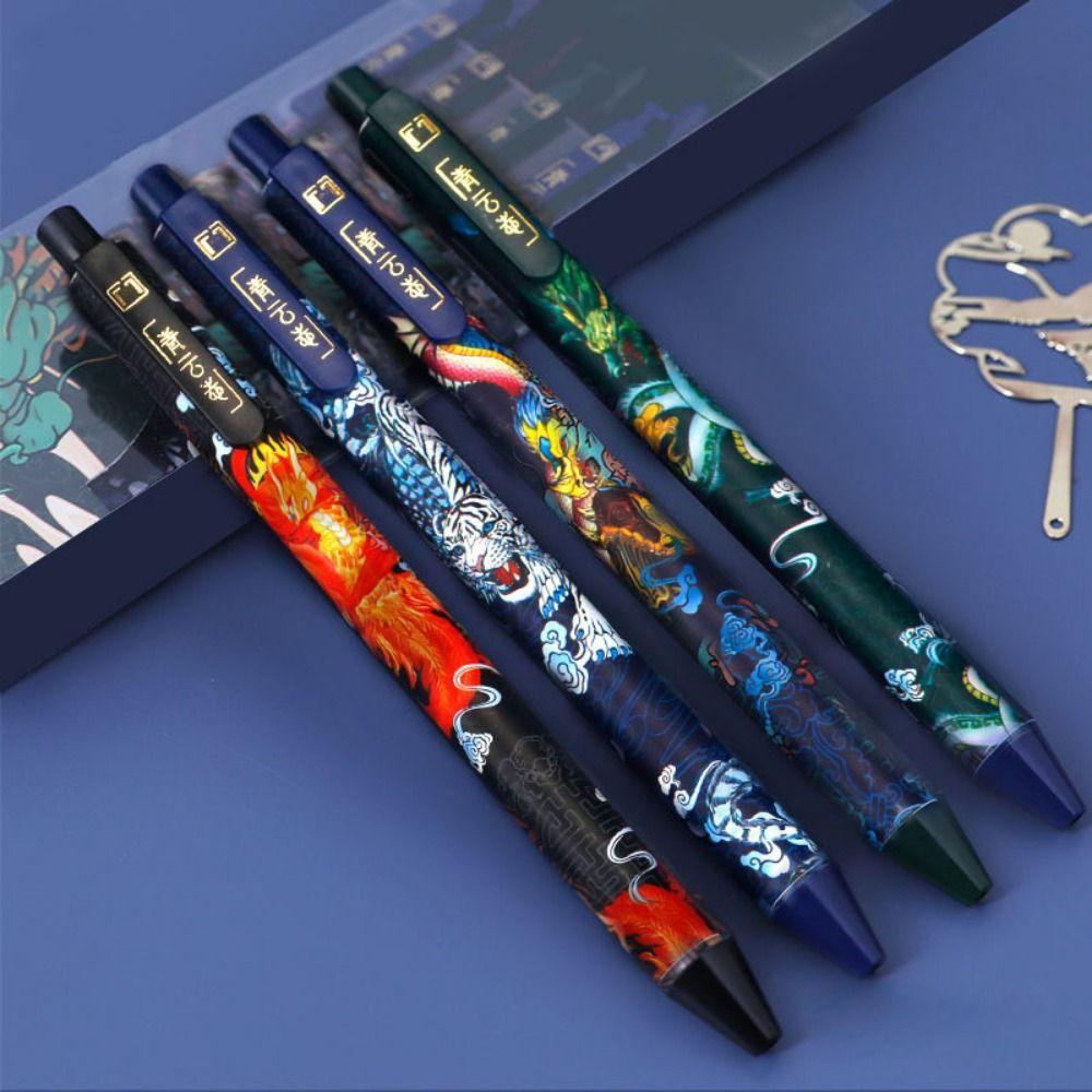 4pcs/set Chinese Ancient Style Ancient Style Gel Pen Quick-drying Signature Pen Stationery