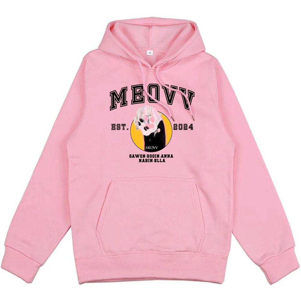 Meovv Est Girls' Band Hoodies Meow Song Cartoon Print Sweatshirts Kawaii Graphic Clothes Sudaderas Hombre Long Sleeve
