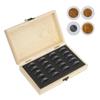 With Adjustment Pad Coins Storage Box Adjustable Antioxidative Wooden Commemorative Coin Collection Case
