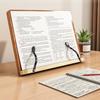 Wooden Book Stand 8 Levels Adjustable Reading Holder with Page Clip Multi-functional Music Score Cookbook Recipe Laptop Tablet Holder