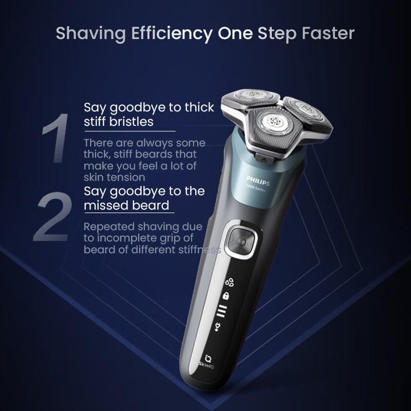 Philips Бритва с 3 головками S5832 Honeycomb Бритва 5-й серии для мытья тела, быстрая зарядка в течение 1 часа