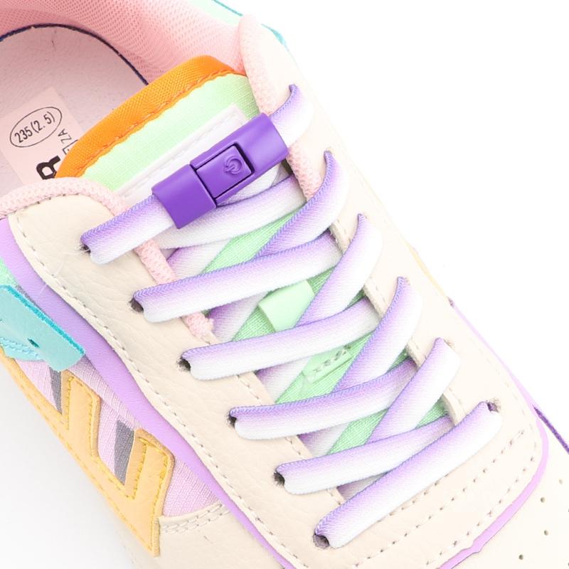 NO.8 11 Color Elastic Shoelaces Without Tie Flat Shoe Laces Men And Women Casual Shoes Lazy Shoelace Press The Metal Lock Unisex