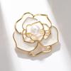 Масло капающее цветок камелии выдолбленная жемчужная брошь булавка булавка экологичные аксессуары корсаж женские аксессуары долговечная цветная брошь подарок для лучших подруг