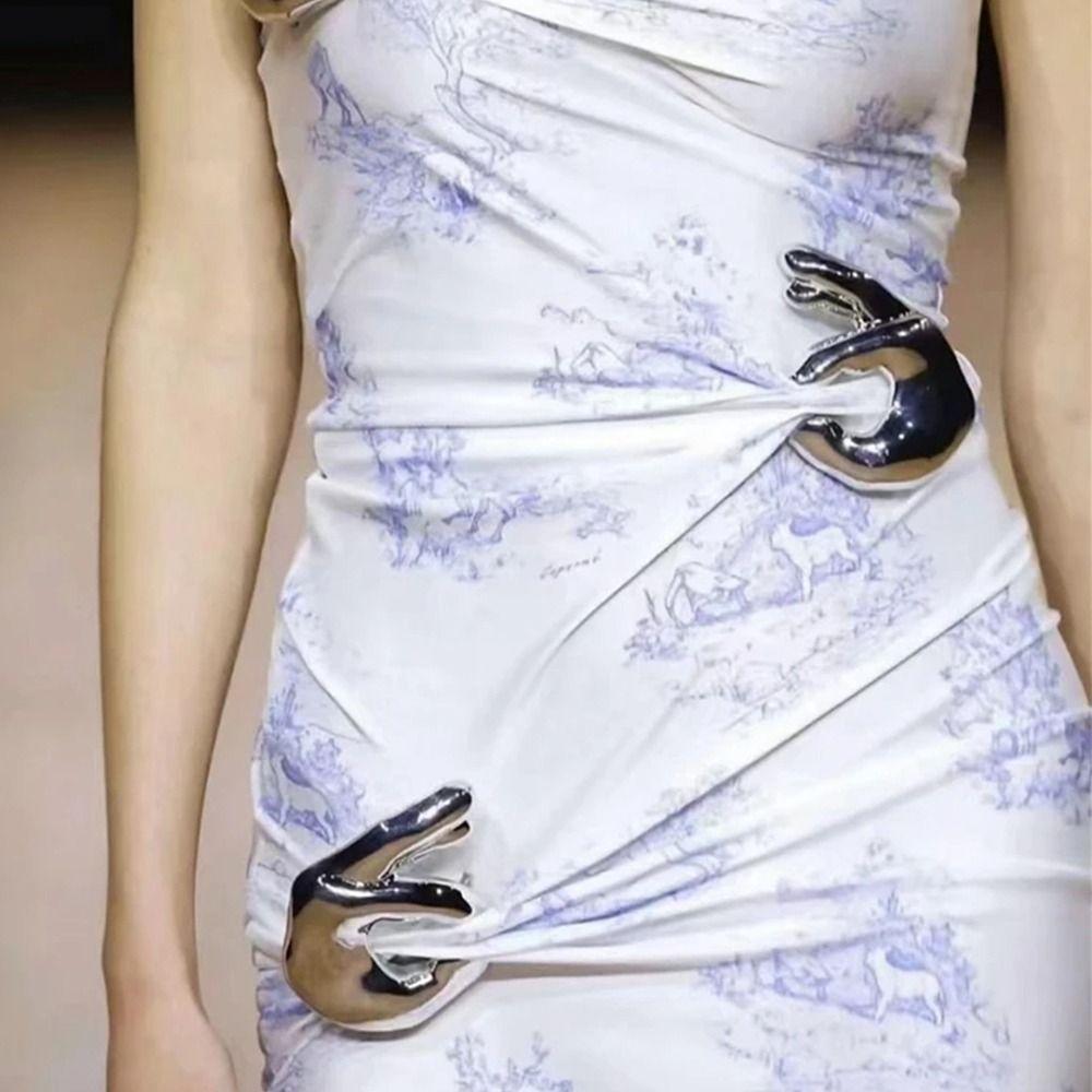 Jewelry Accessories OK Gesture Brooch Zinc Zinc Alloy Metal Glossy Clothes Pin Unique Gift