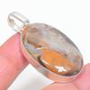 Seam Agate Handmade 925 Sterling Silver Jewelry Pendant 2.05" M6s91