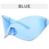 Женские ветрозащитные безрамочные велосипедные очки Y2K - Европейский и американский стиль панк-маска