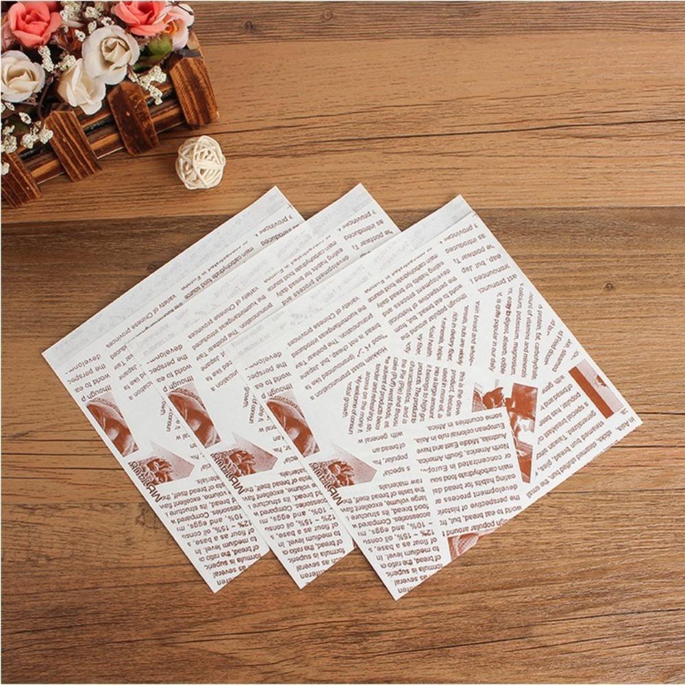 100Pcs Waterproof Sandwich Wrappers 15x15cm Disposable Hamburger Pouch Fries