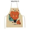 Halloween Style Household Cleaning Pinafore Cartoon Pumpkin Witch Ghost Printing Home Cooking Aprons Home Baking Waist Bib