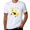 Spring floral Human heart, Heart flower, sunflowers,yellow floral T-Shirt t shirt man casual T-Shirt