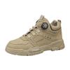 Men's Mountaineering Short Boots Fashion Retro Rotating Button High Top Thick Sole Sports Shoes Outdoor Travel Man Casual Shoes