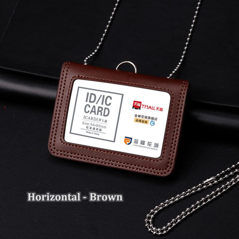 Держатель для удостоверения личности из натуральной кожи, репортер, полицейский офисный работник, шейный бейдж, именной тег, нагрудный чехол для карточек, деловая рабочая карточка