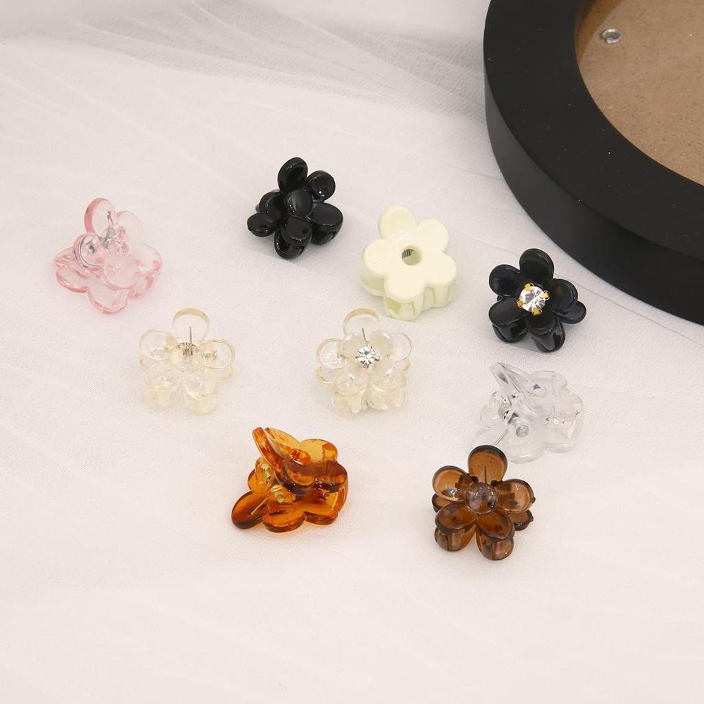2 шт., акриловые цветочные мини-коготь для волос для женщин, девушек, макияж, заколки для волос, аксессуары для волос, зажим для волос, головные уборы