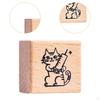 Кошка штамп милый зверек 1.2 дюйма для детей деревянный резиновый штамп почтовая рассылка скрапбукинг письмо