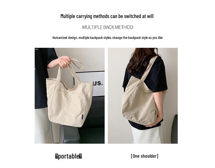 Японская водонепроницаемая нейлоновая повседневная женская сумка-тоут для весны/лета – Большая вместимость, стильная сумка на одно плечо